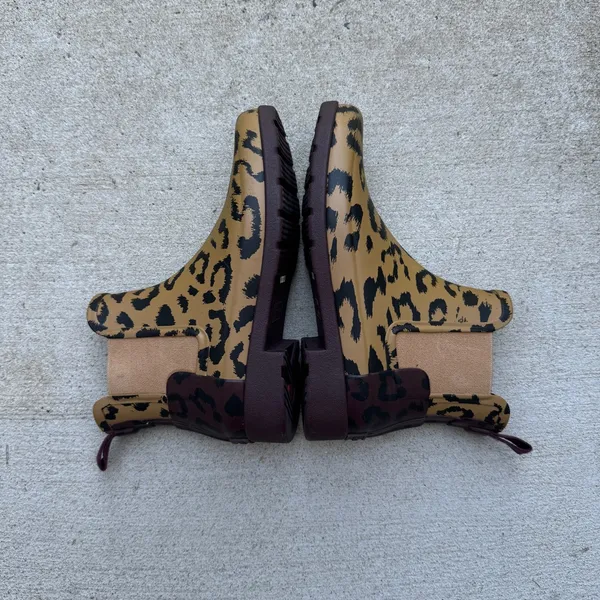 Hunter Original Leopard Animal Print Chelsea Rain Boot size 6 - Image 3
