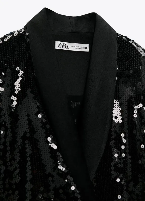 Black Sequin Dress - Image 3