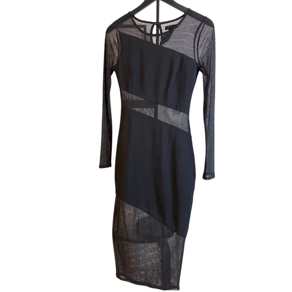 H:ours Revolve Lavo Dress in Shimmering Sheer / Black Women’s Dress Sz SMALL - Image 3