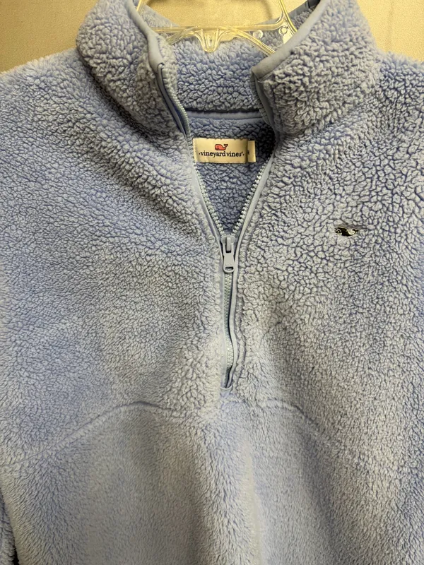 Vineyard vines Blue Fleece 1/2 zip med. - Image 2