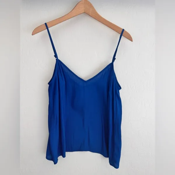 H&M Divided Royal Blue‎ V-Neck Cami Tank Top Size 4 - Image 2