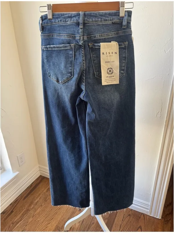 Risen NWT high rise wide leg Jean in medium wash - Image 2