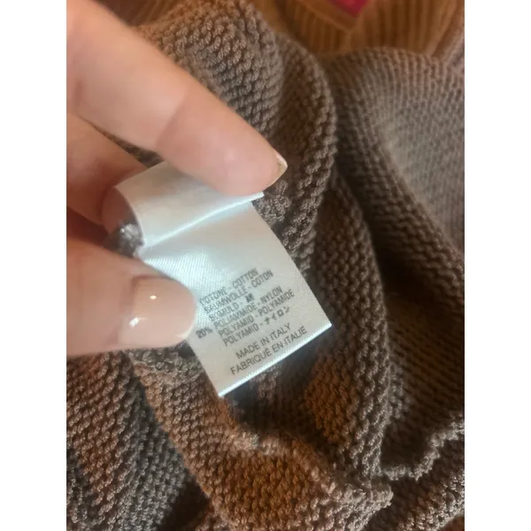 TRANSIT PAR SUCH Taupe Midi Sweater Slip Dress Size 1 MINIMALIST Comfy Cozy S - Image 4