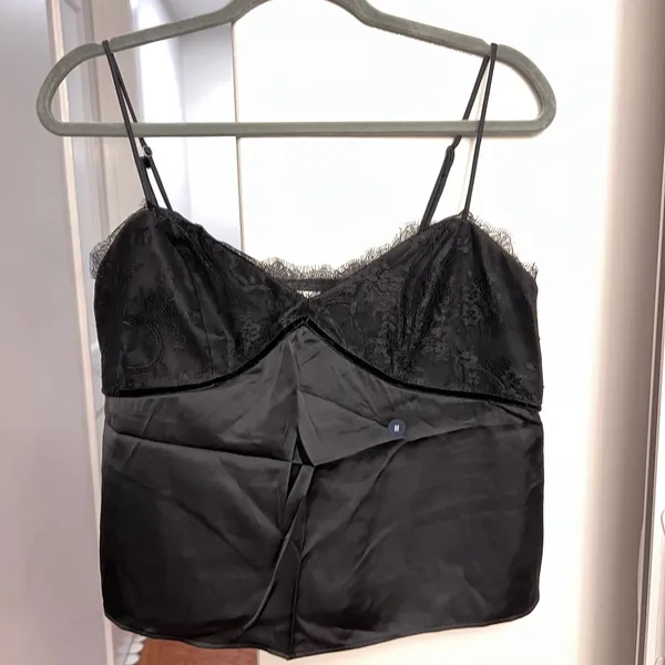 Abercrombie & Fitch Black Lace Trim Camisole M - Image 3