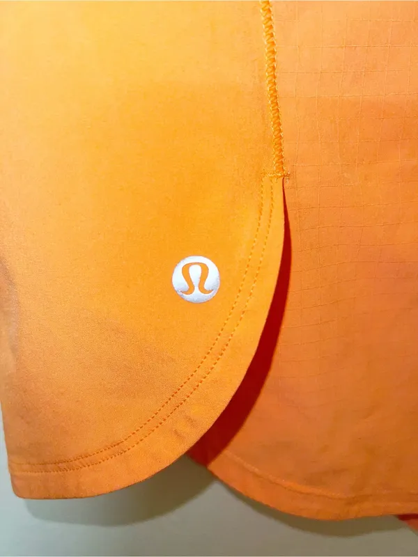Lululemon Women's Orange Performance Short Sleeve Top - Image 7