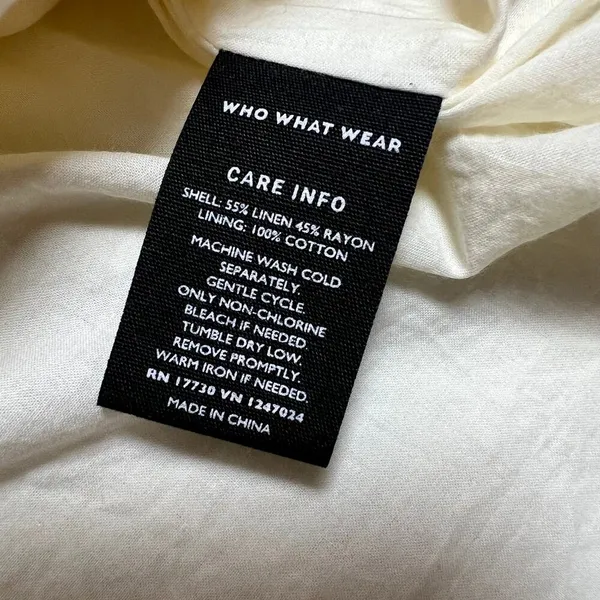 Who What Wear Linen Blend Strappy V-Neck Bow Tie A Line Dress Size XXL - Image 10