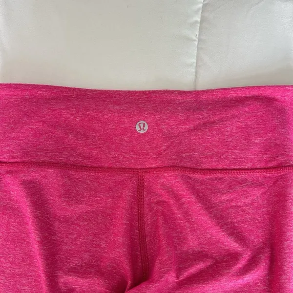 Lululemon Womens 8 Leggings‎ Hot Pink Heathered Yoga - Image 5