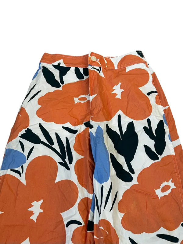 Marimekko x Uniqlo Wide Leg Pants High Waist Retro Abstract Floral Scandi-Chic - Image 3
