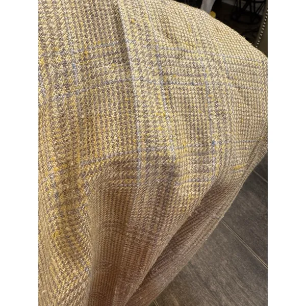Vintage Carlisle Silk Wool Blend Textured Plaid Trouser Size 14‎ Lined - Image 10