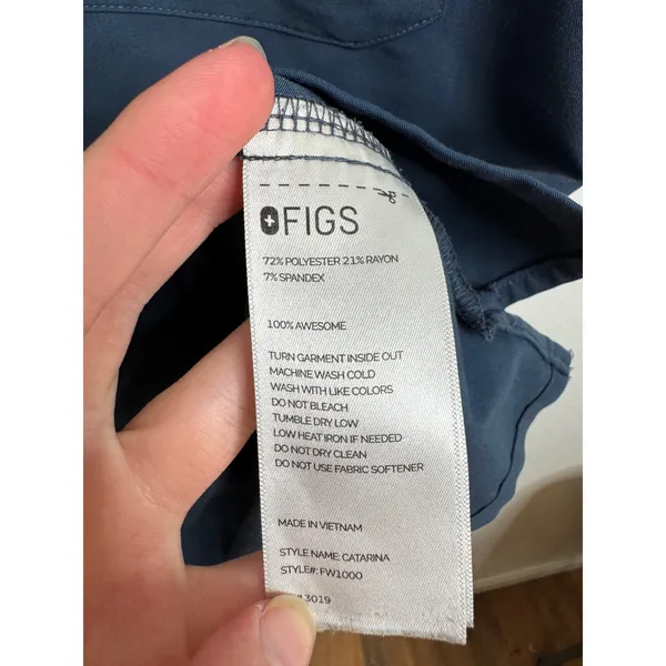 Figs Women's Navy Catarina Scrub Top Size‎ XXL - Image 4