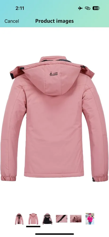 Ski Jacket Pink Size M - Image 4