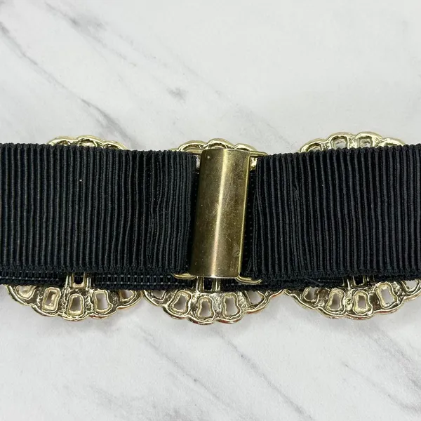 Vintage Goodheart Gold Tone Chain Stretch Cinch Belt Small/Medium ✨ - Image 5