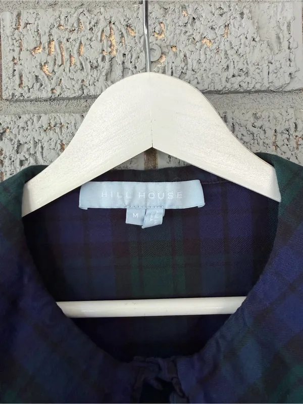Hill House The Hazel Dress Blackwatch Tartan Plaid Cotton Ruffle Mini Medium - Image 7