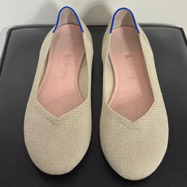 Rothy's The Flat in Light Gold Metallic - Image 4