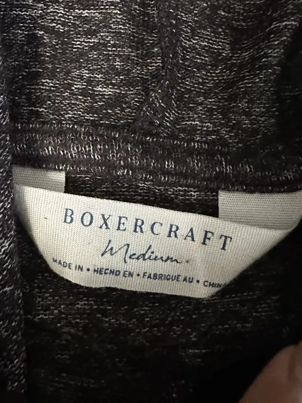 BoxerCraft Women’s Grey Medium Hoodie, Comfortable Drawstring pockets ribbed - Image 2