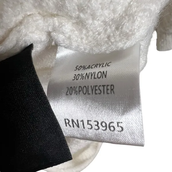 Area Stars White Open Back Knit Long Sleeve Mock Neck Sweater Mini Dress Size M - Image 11