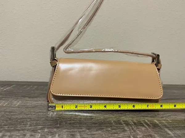 Mini Beige Shoulder Bag Tan - Image 6
