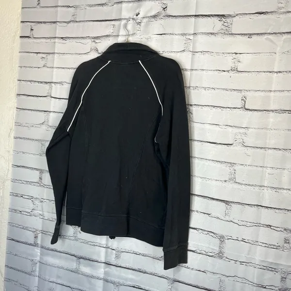 The North Face Women’s XL Fleece Softshell Full-Zip Pullover Jacket Black White - Image 9