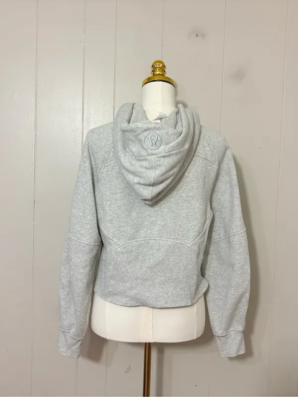 Lululemon Scuba Oversized Half Zip Hoodie XS/S Gray Tree Graphic - Image 6
