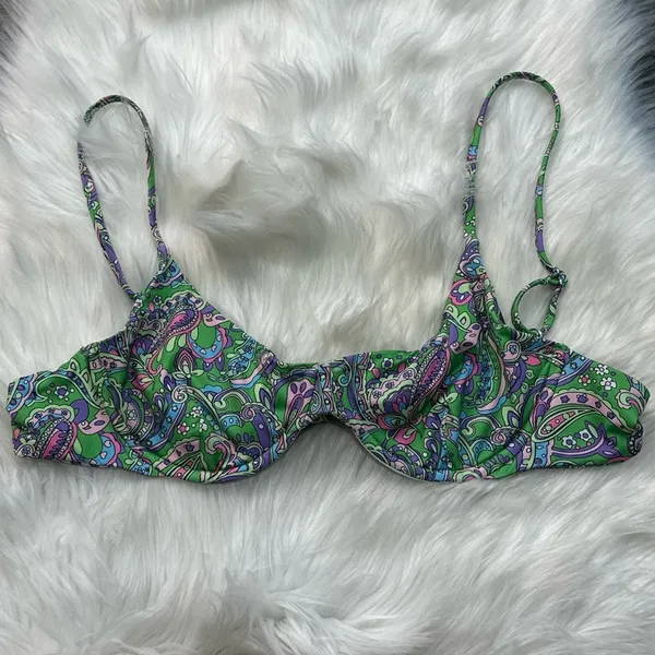 Kasakai Hendrix Bikini Top and Pippa Swim Skirt in Paisley Princess - Image 5