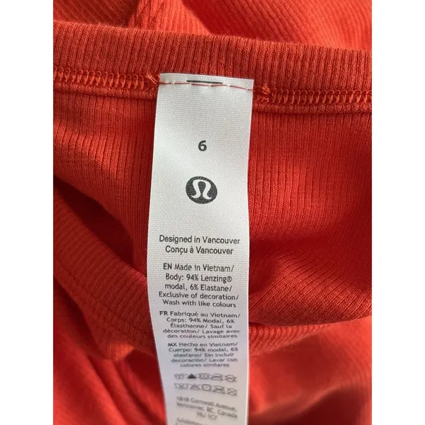 lululemon Women's Hold Tight Long Sleeve Red Shirt size 6 New w/tag - Image 3