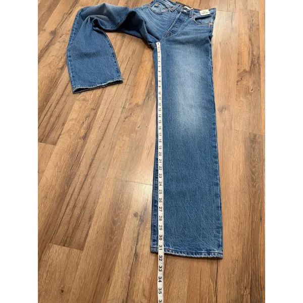 Levi's Ribcage Straight Jeans Women's 24x32 Super High Rise NWT Blue - Image 10