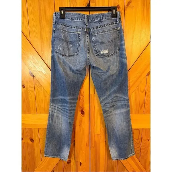 VTG GAP Real Straight Leg Jeans Medium Wash Floral Embroidered Size 26/2 (6588) - Image 4