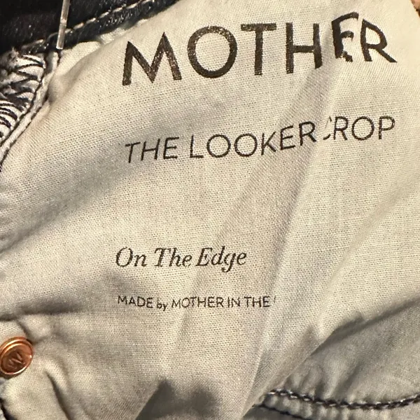 Mother The Looker Crop On The Edge Wash Blue Minimalist Jeans 25 - Image 9