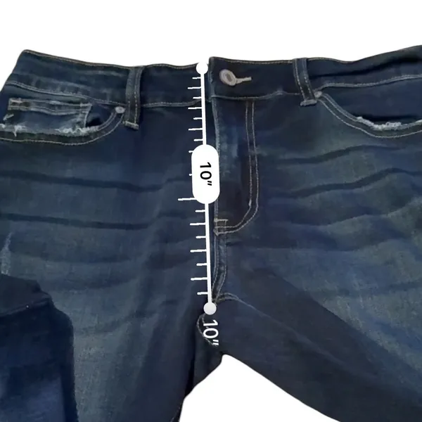 Kancan Flare Jeans Womens 29 Dark Wash High Rise Distressed Stretch Denim‎ - Image 9