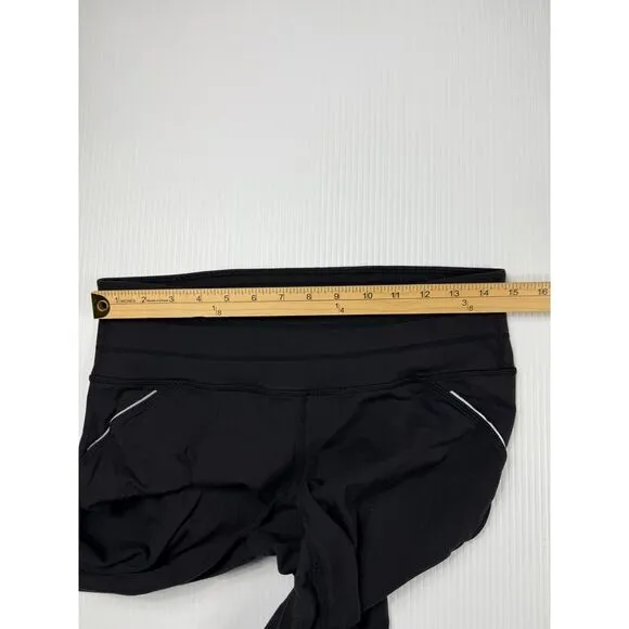 Athleta Black Cropped Athletic Leggings Performance Workout‎ Running Pants M - Image 3