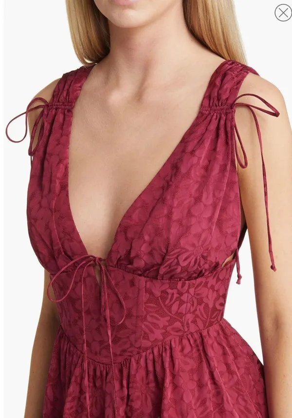 For Love & Lemons Janet Floral Jacquard Minidress - Image 2