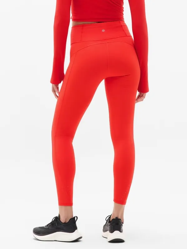 New Athleta M Rainier High Rise Legging Cardinal Red Medium Regular - Image 3