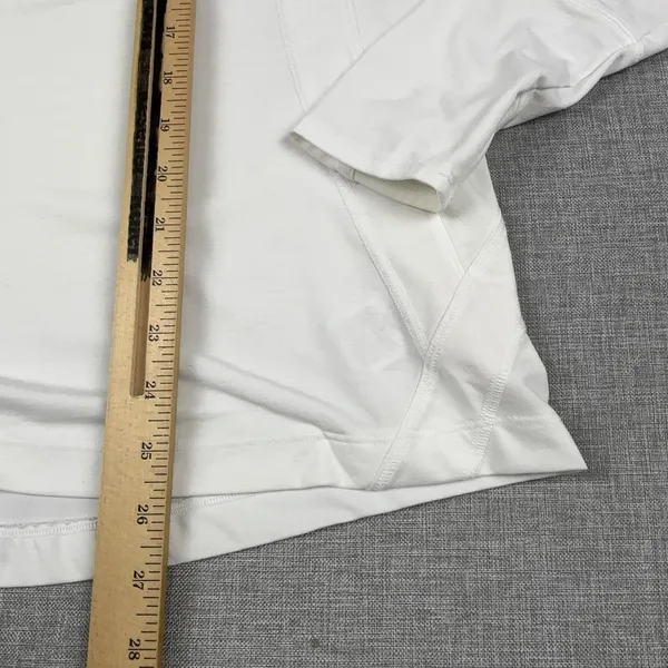 Athleta Pullover Womens‎ Medium White Long Sleeve 1/4 Zip Moisture Wicking - Image 4