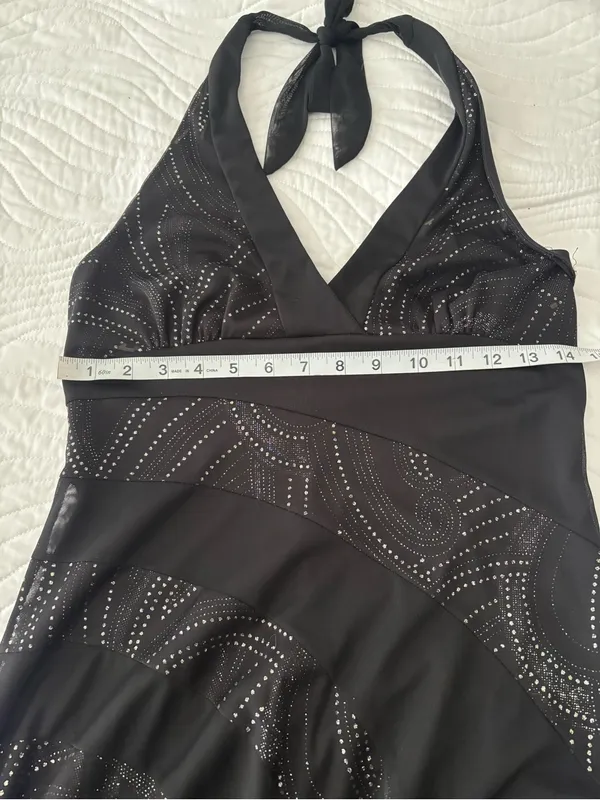 A Byer Halter Evening Dress with Sparkle Detail - Image 6