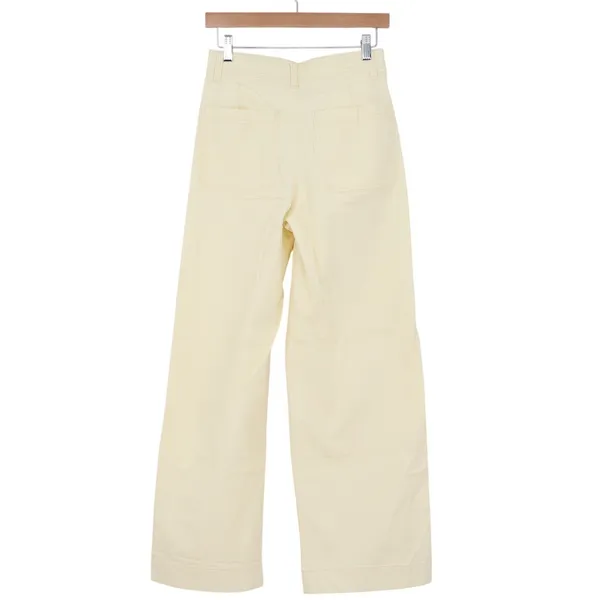 Old Navy Extra High-Rise Wide Leg Pants Cream Off-White Cotton Blend Size 2 NEW - Image 7
