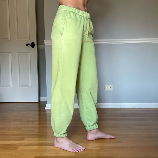 Brandy Melville Light Green Sweatpants Jogger Pants Size XS-S Cotton Blend - Image 2