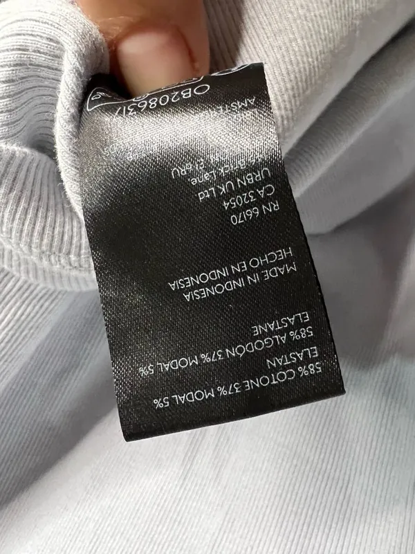Pilcro Anthropologie Off The Shoulder Light Blue Micro Ribbed Long Sleeve‎ Top - Image 7