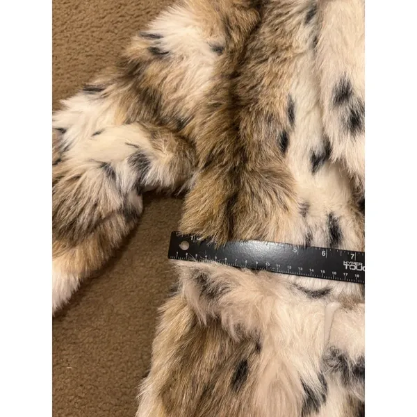 In Wear Faux Fur Coat Jacket Removable Hood Fuzzy No Size - Image 14