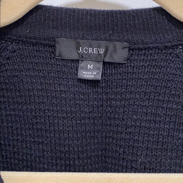 J.Crew: V-neck Cardigan Sweater Black size Medium - Image 8