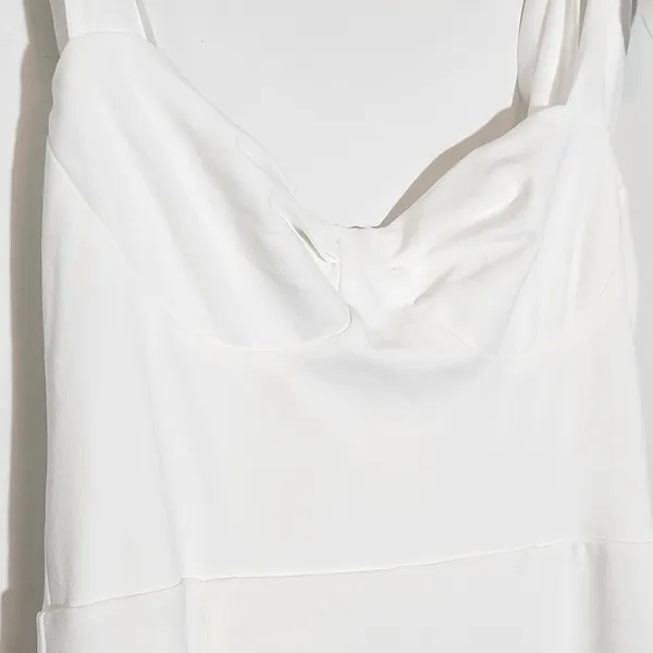 Lulus White Tie-Strap Wedding Dress with Train NWT Size Small - Image 6