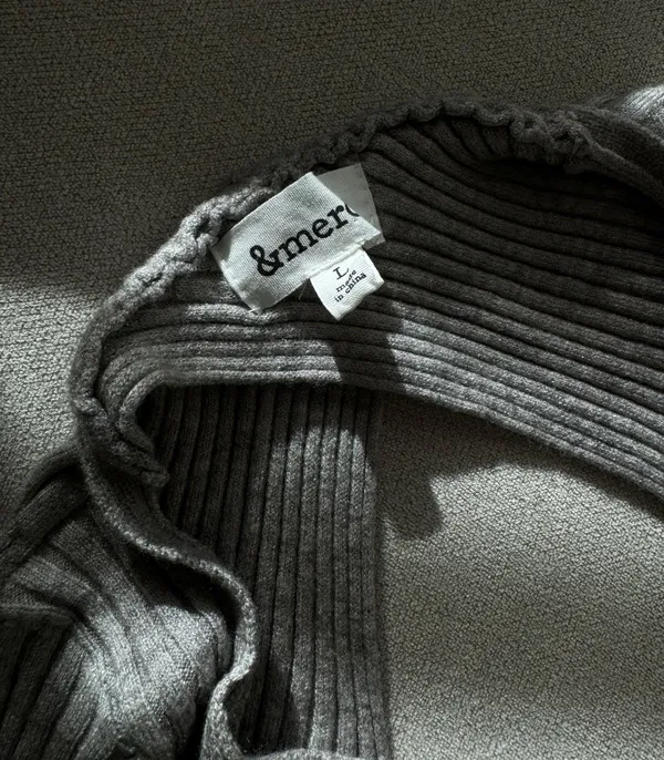 Gray Midi Sweater Dress - Image 5