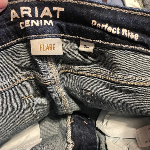 NWT Ariat Ultra Stretch Perfect Rise Katie Flare Jean Maya 31R Western Boho - Image 5