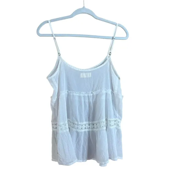 Hollister Women's White Shear This Strap Top - Image 2
