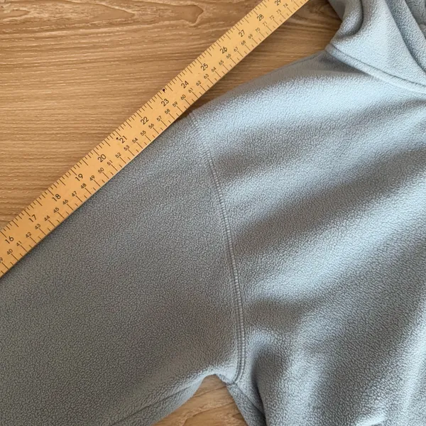 Aritzia 1 RARE Small TNA Polartec Fleece Full‎ Zip Hoodie Sweatshirt Icy Blue - Image 7