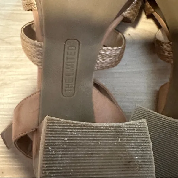 The Limited Platform Sandals Brown 8.5 M Womens Block Heel‎ Woven Ankle Strap - Image 6