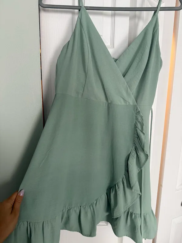 Altar'd State Dress Mini Teal - Image 3