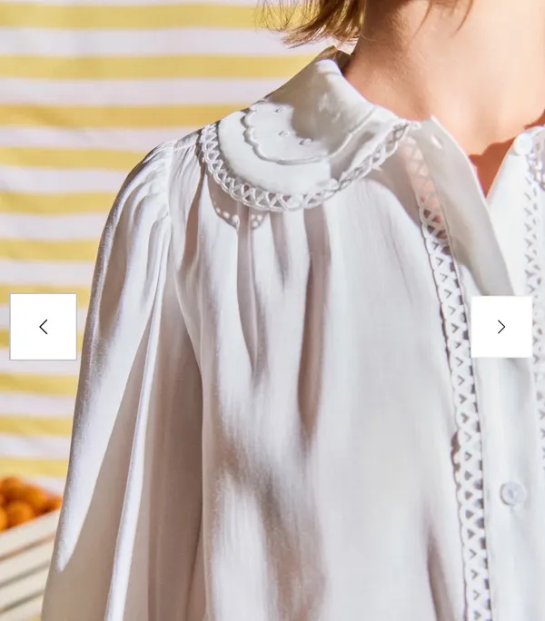 English Factory Top Scalloped Blouse White - Image 3