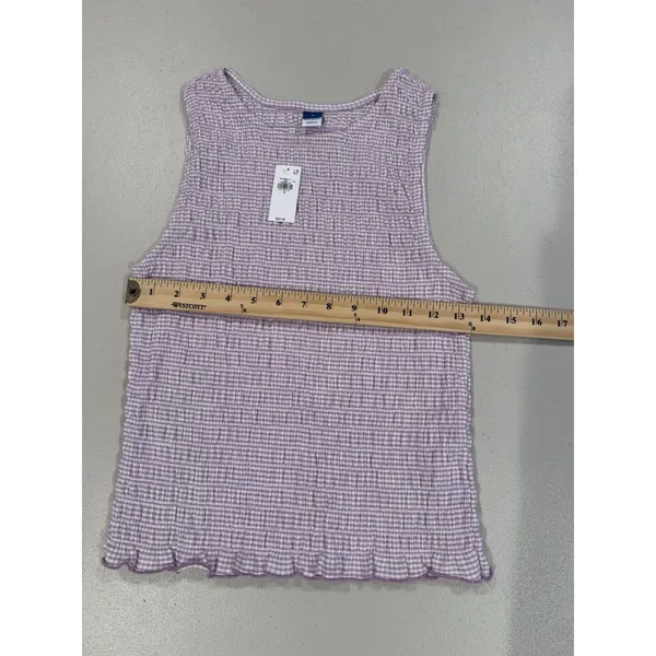 NEW Old Navy Smocked Top Women Small Cottage Prairie Vacation Travel Lightweight - Image 5