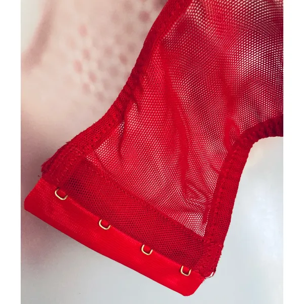 Victoria's Secret Bra Unlined NWOT Red Semi Sheer 36C Valentine's - Image 5