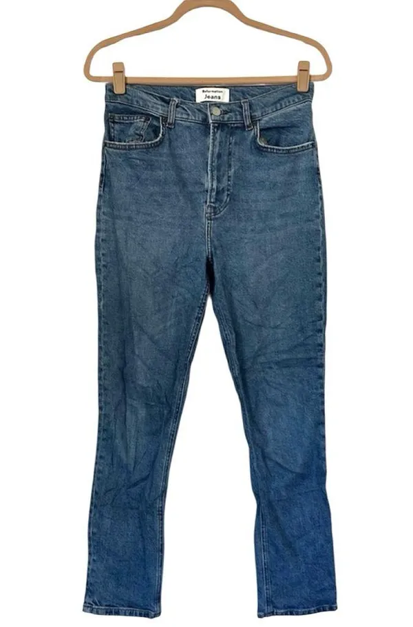 Reformation High Rise Skinny Jeans Syracuse Wash Womens 29 Blue - Image 3